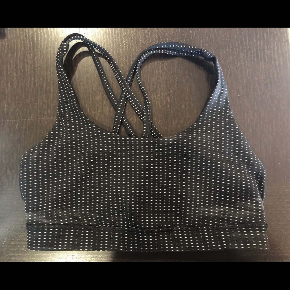 Lululemon Energy Sports Bra Black and White
